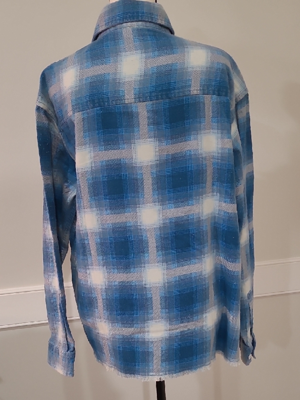 Urban Oufitter BDG Blue Vintage Plaid Button-Up Shirt - S-P - Picture 5 of 11